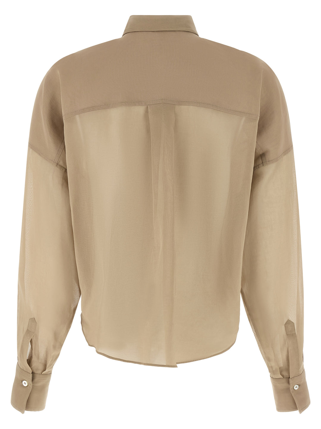 Brunello Cucinelli Beige Cotton Blouse