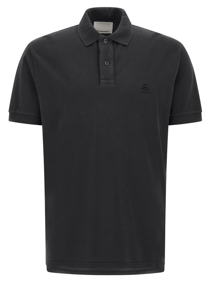 Isabel Marant Black Cotton Polo Shirt