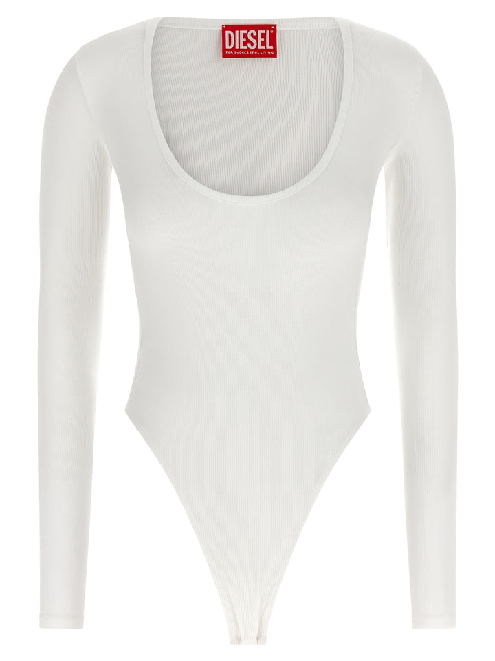 Diesel White Viscose Bodysuit