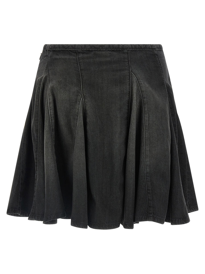 Diesel Black Cotton Long Skirt