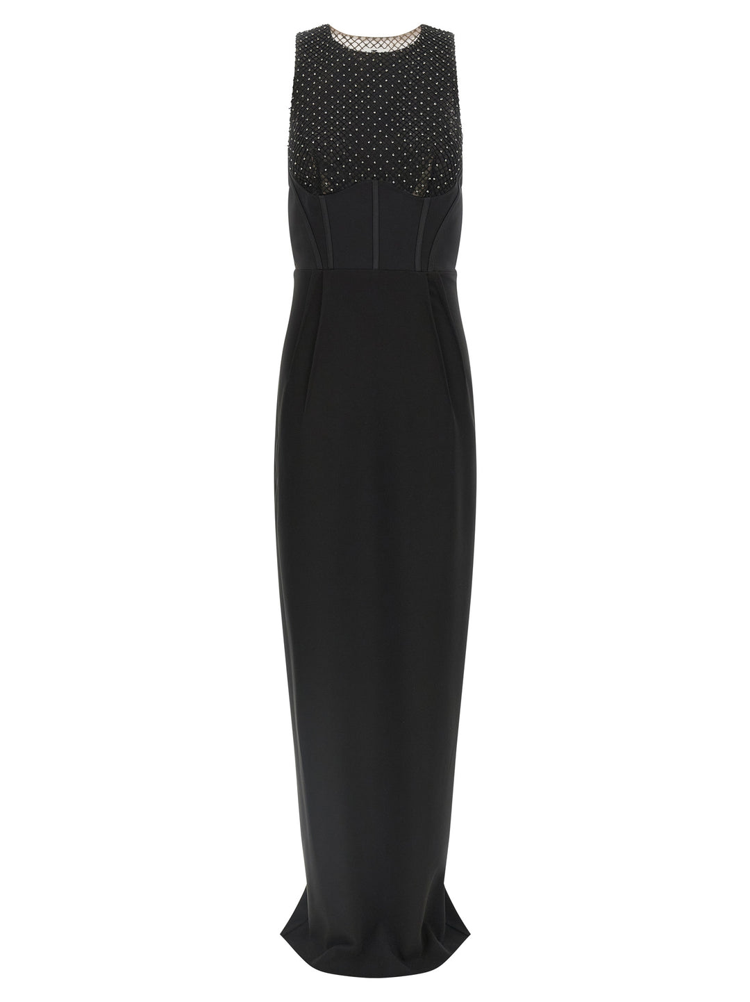 Elisabetta Franchi Black Polyester Long Dress