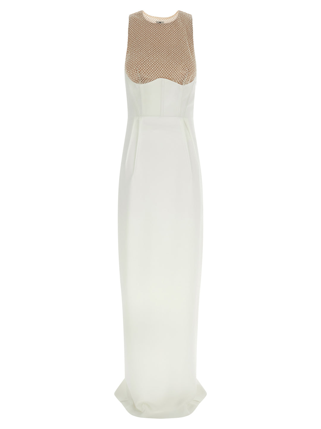 Elisabetta Franchi White Polyester Long Dress