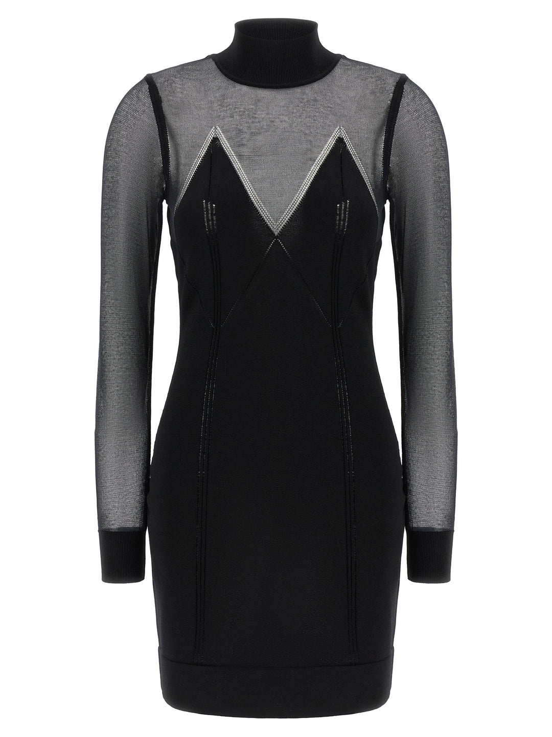 Elisabetta Franchi Black Viscose Short Dress