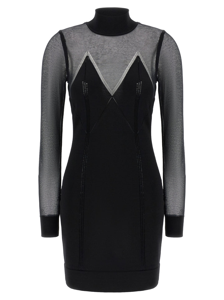 Elisabetta Franchi Black Viscose Short Dress