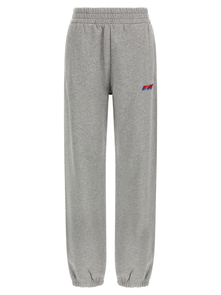 Off-White Gray Cotton Joggers (Workout Pants)