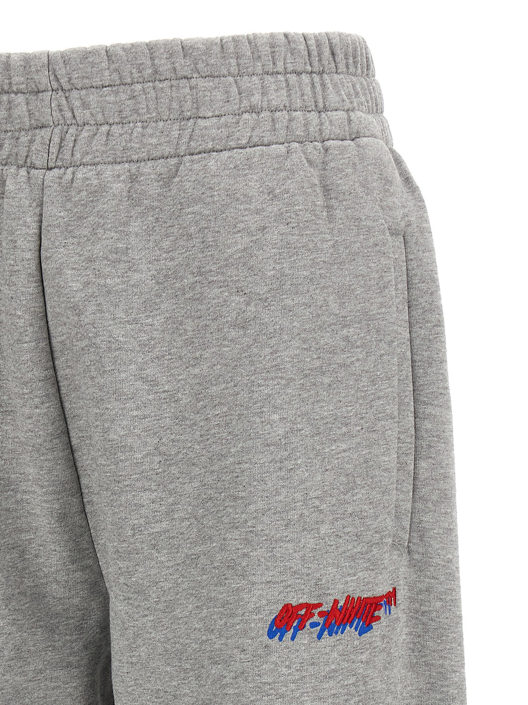 Off-White Gray Cotton Joggers (Workout Pants)