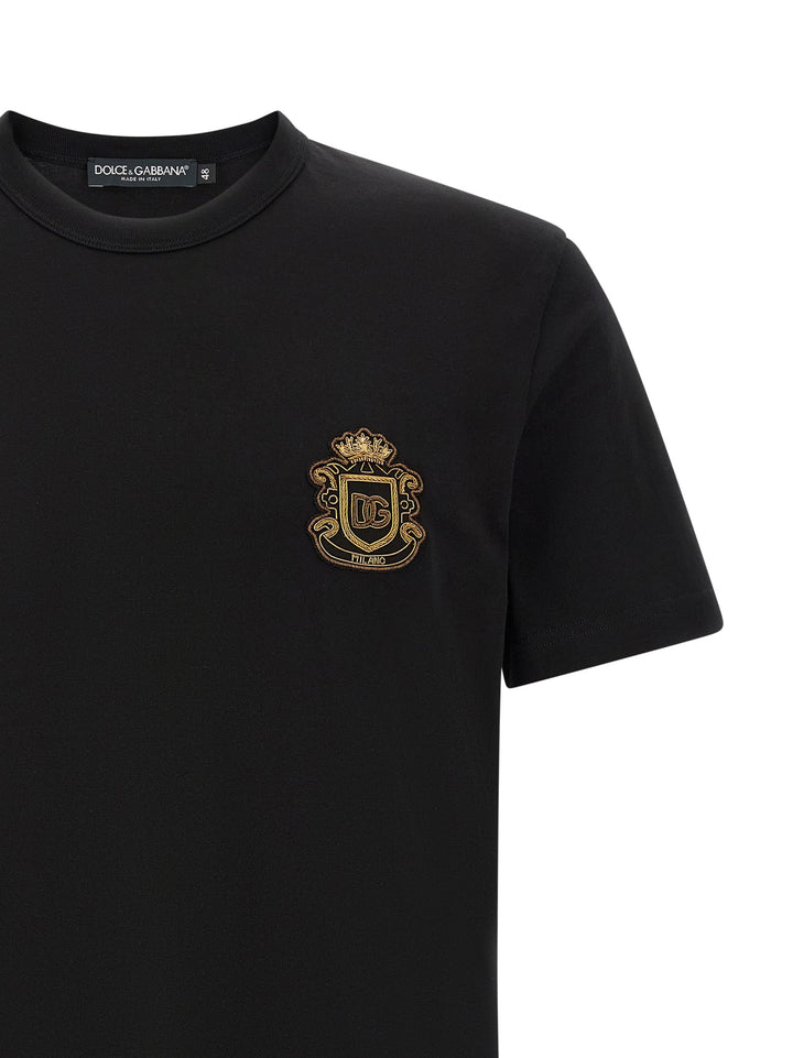Dolce & Gabbana Black Cotton T-Shirt
