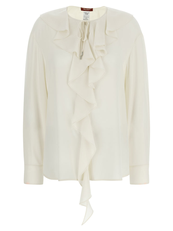 Max Mara White Silk Blouse