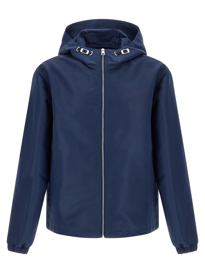Givenchy Blue Polyester Shell Jacket