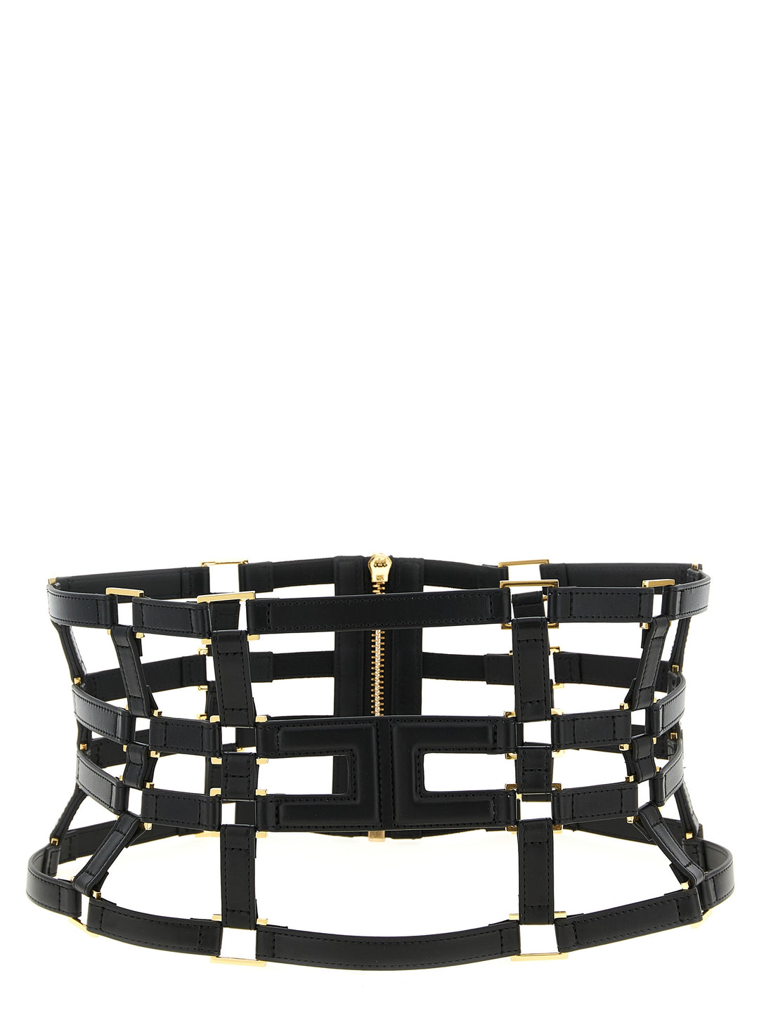 Elisabetta Franchi Black Polyethylene High-Waist Belt