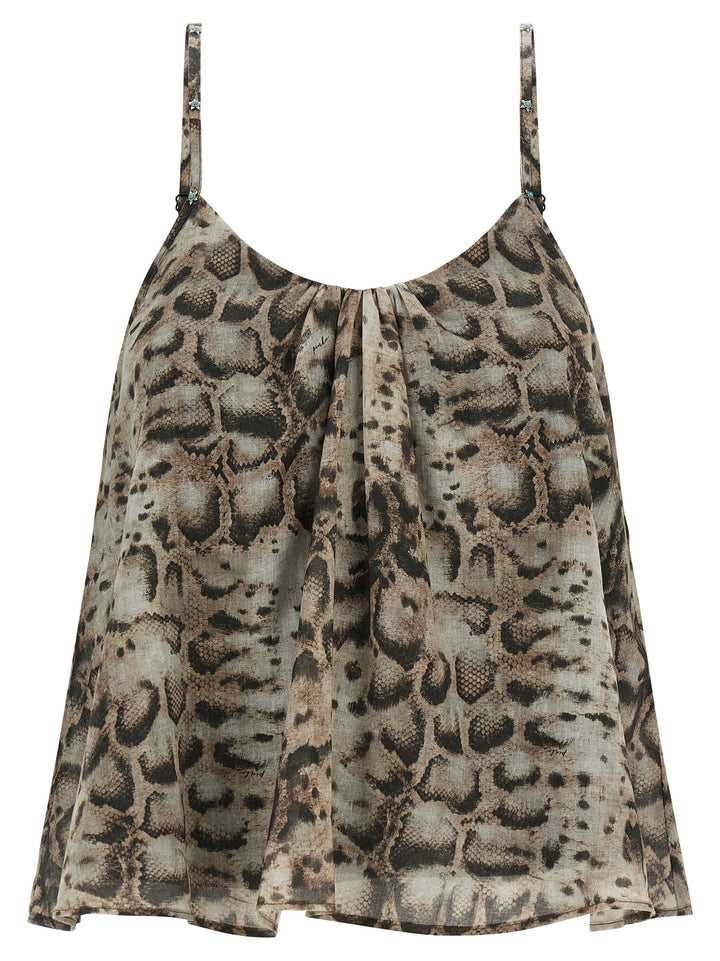 PINKO Gray Cotton Blouse