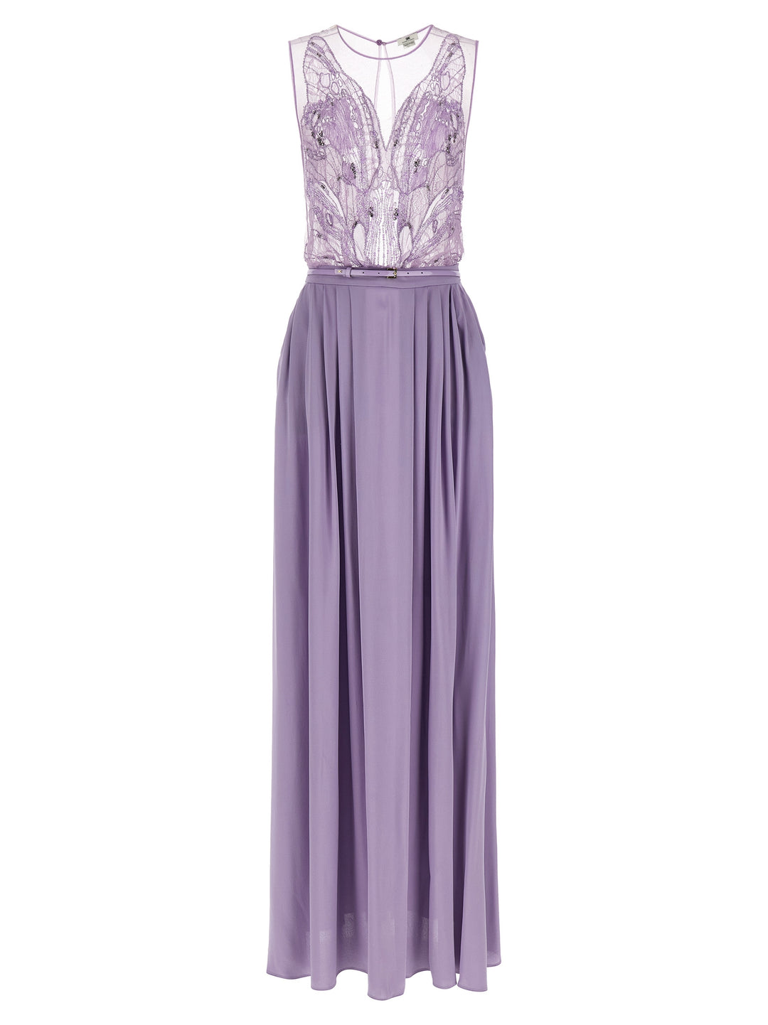 Elisabetta Franchi Purple Viscose Long Dress