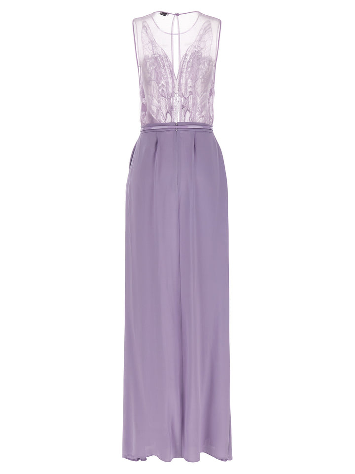 Elisabetta Franchi Purple Viscose Long Dress