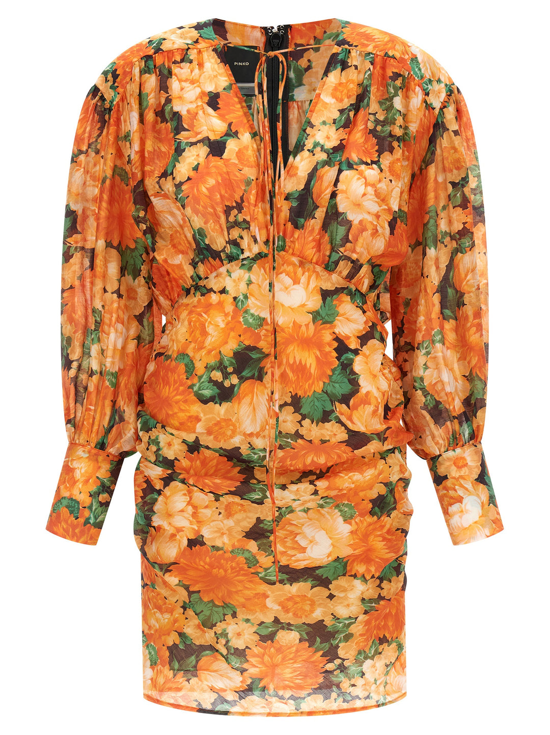 PINKO Orange Lyocell Short Dress