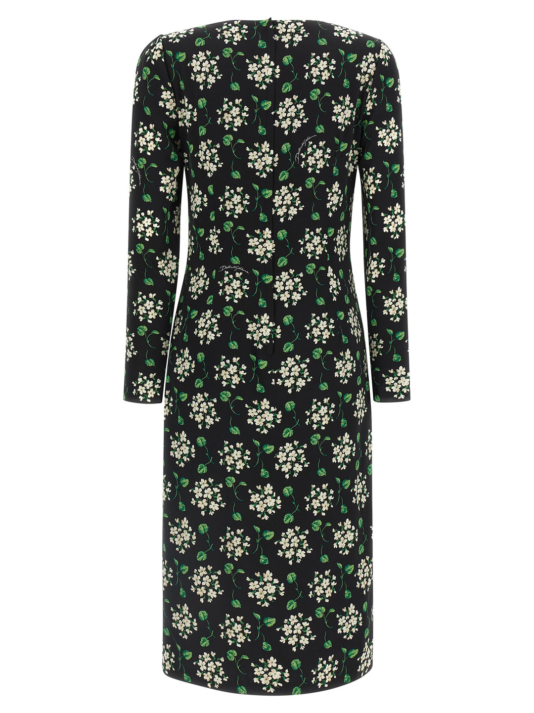 Dolce & Gabbana Black Synthetic Midi Dress