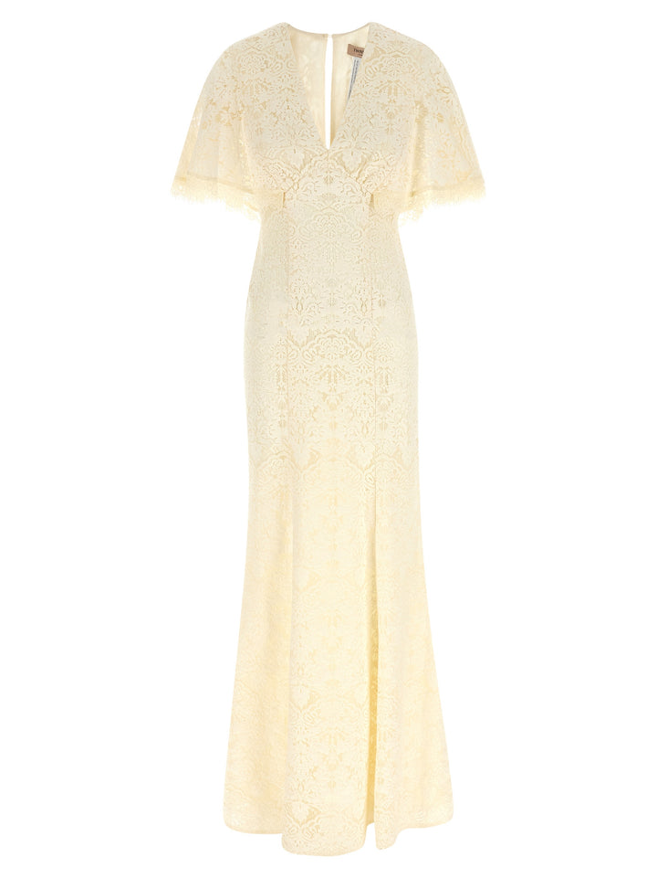 Twinset White Cotton Long Dress