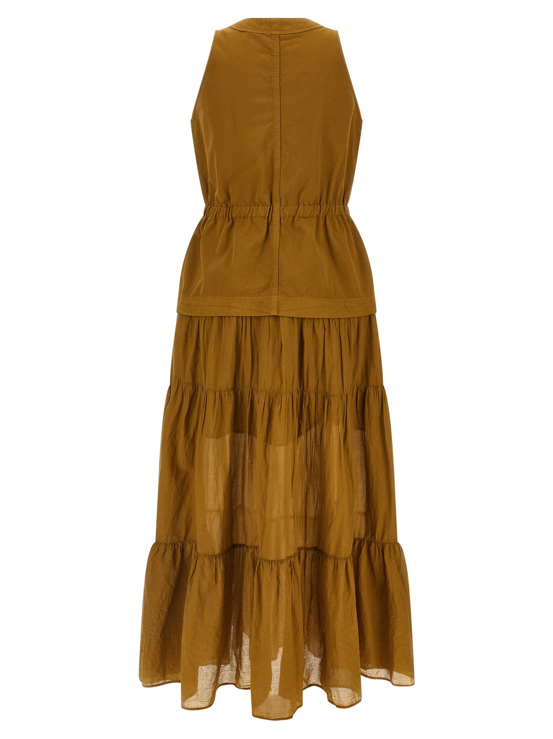 PINKO Brown Cotton Long Dress