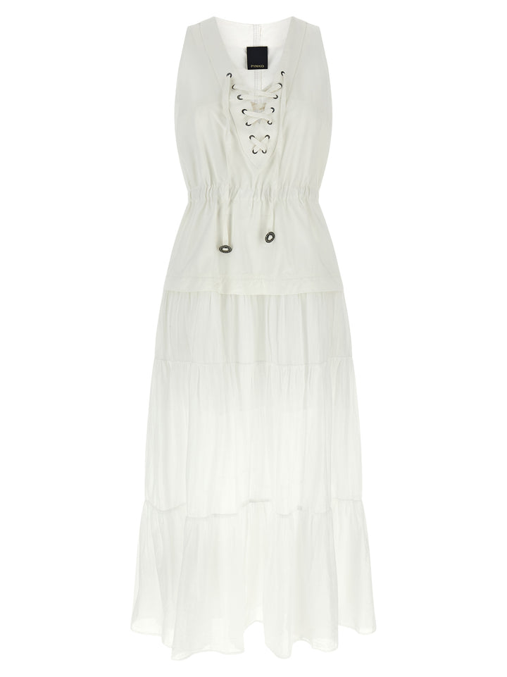 PINKO White Cotton Long Dress
