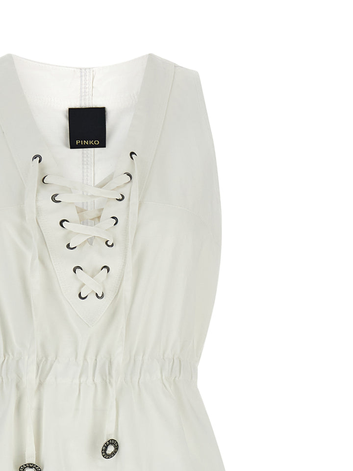 PINKO White Cotton Long Dress