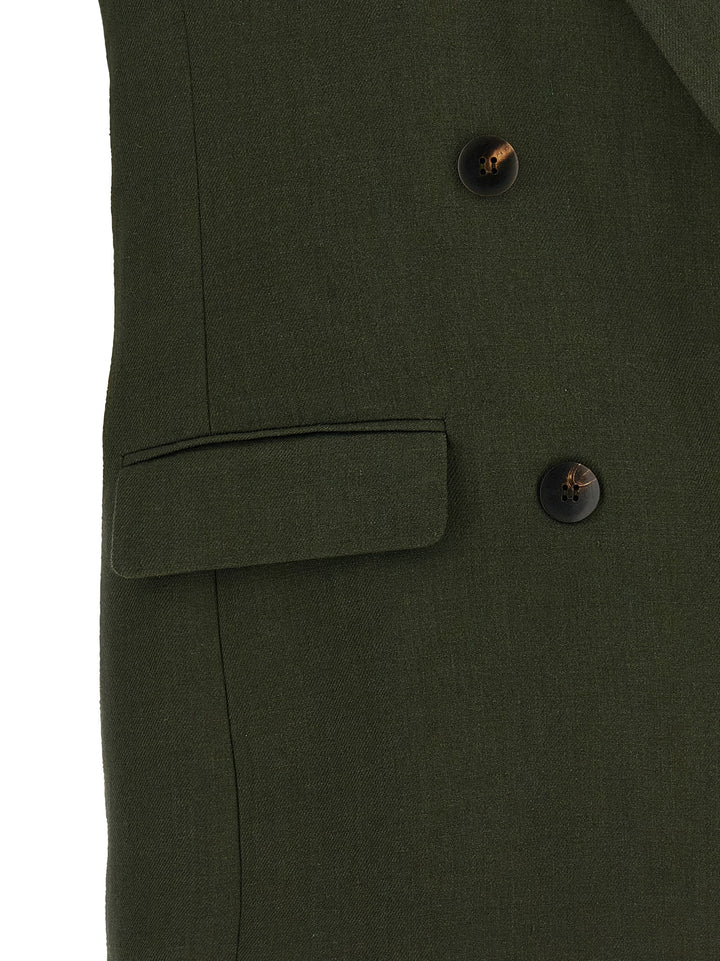 Max Mara Bicolor Linen Sleeveless Jacket