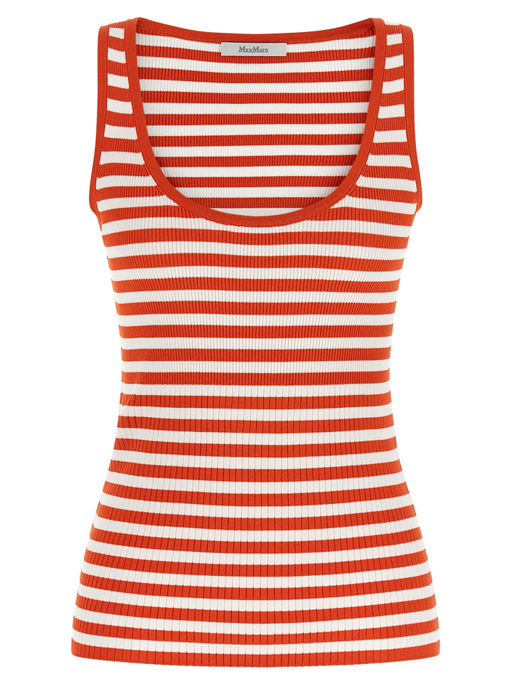 Max Mara Multicolor Viscose Sleeveles T-Shirt