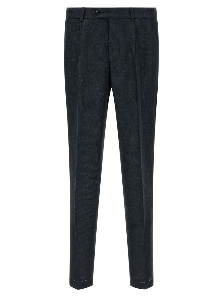 Brunello Cucinelli Blue Silk Two-Piece Suit