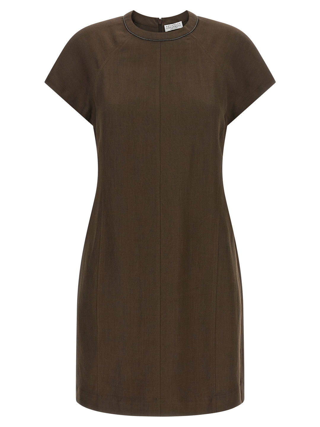 Brunello Cucinelli Brown Viscose Short Dress
