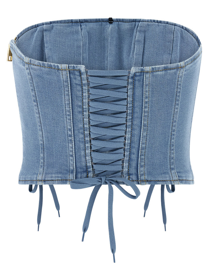 Elisabetta Franchi Blue Cotton Blouse