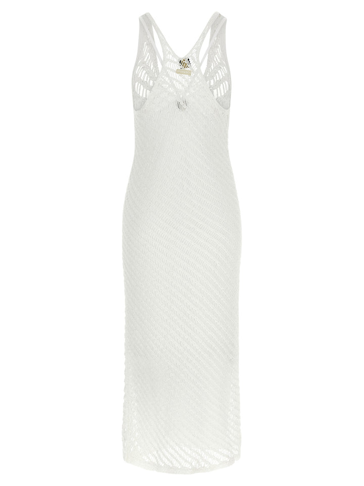 PINKO White Polyester Long Dress