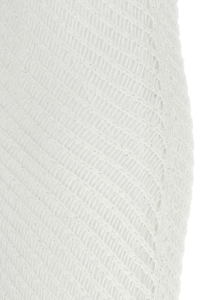 PINKO White Polyester Long Dress