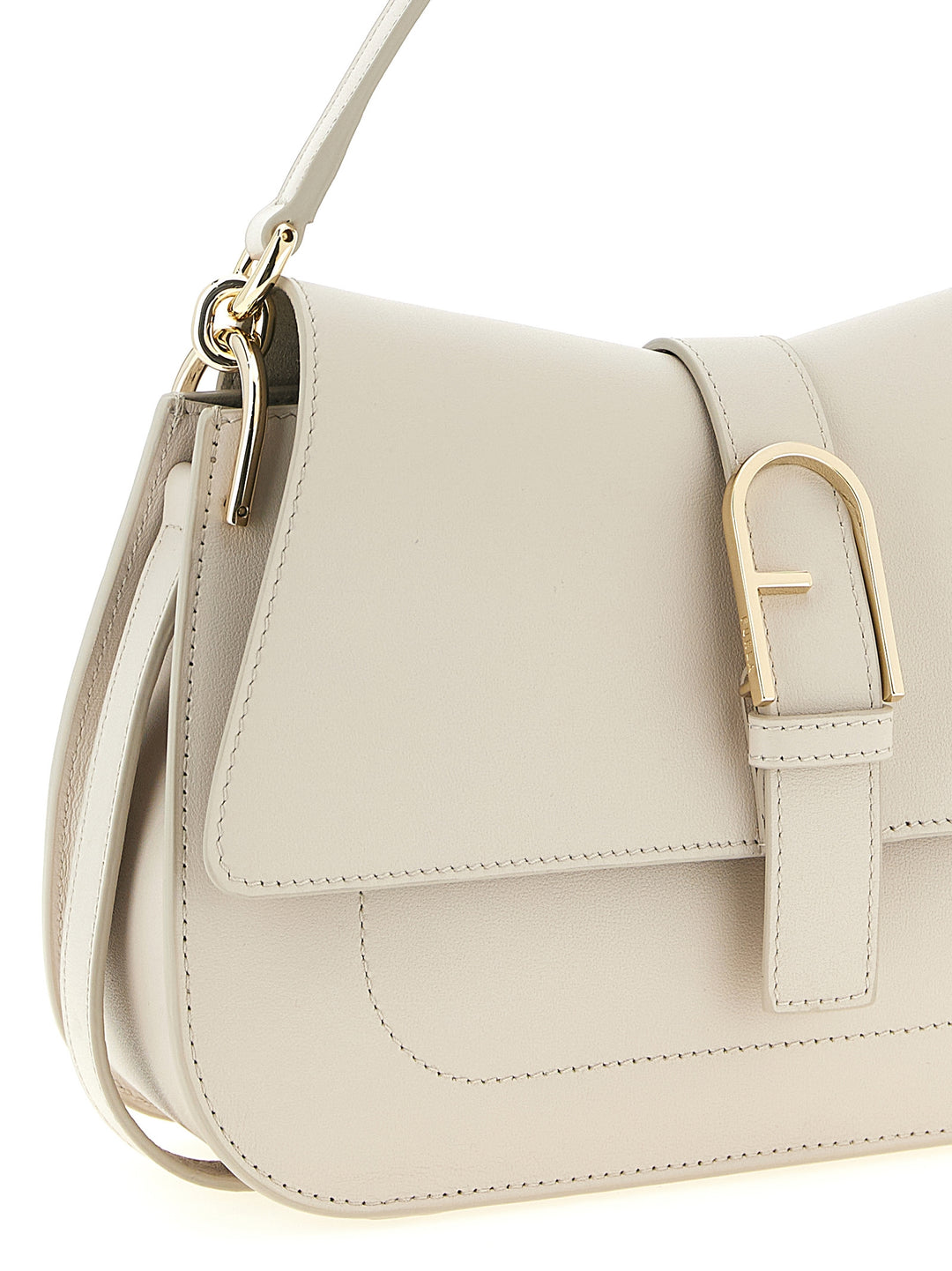 Furla Beige Calfskin Shoulder Bag