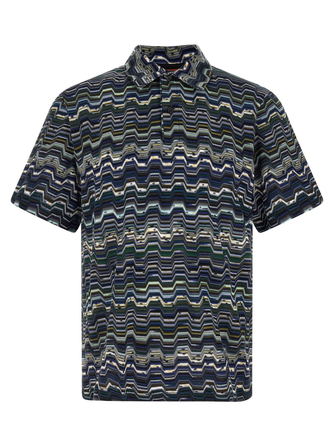Missoni Blue Cotton Polo Shirt