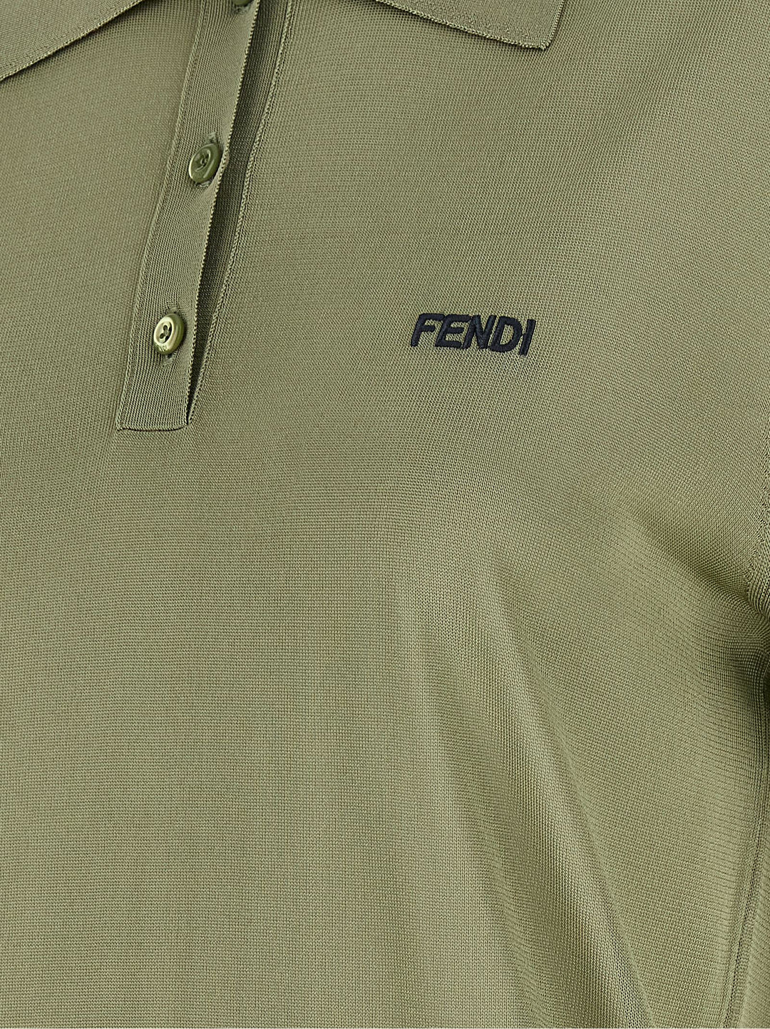 Fendi Bicolor Viscose Polo Shirt