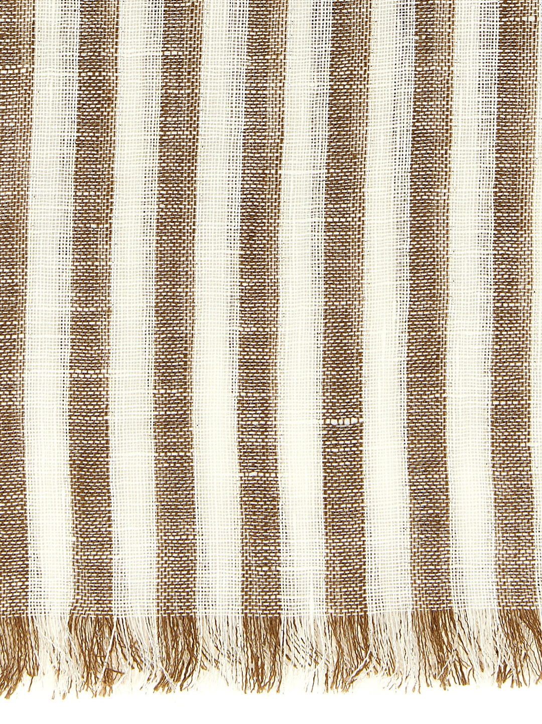 Brunello Cucinelli Brown Linen Scarf