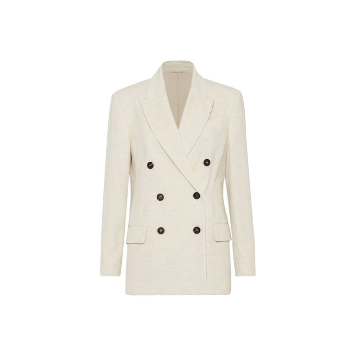 Brunello Cucinelli White Cotton Blazer