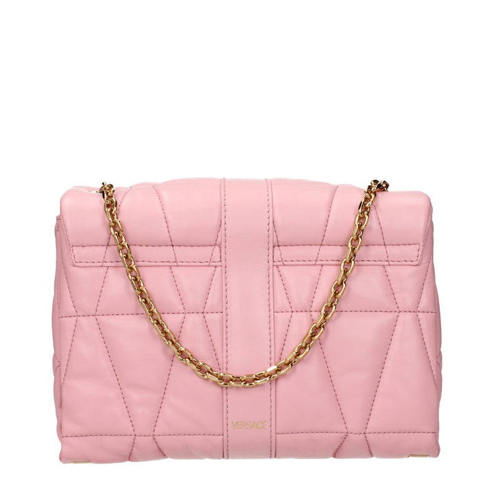 Versace Pink Leather Shoulder Bag
