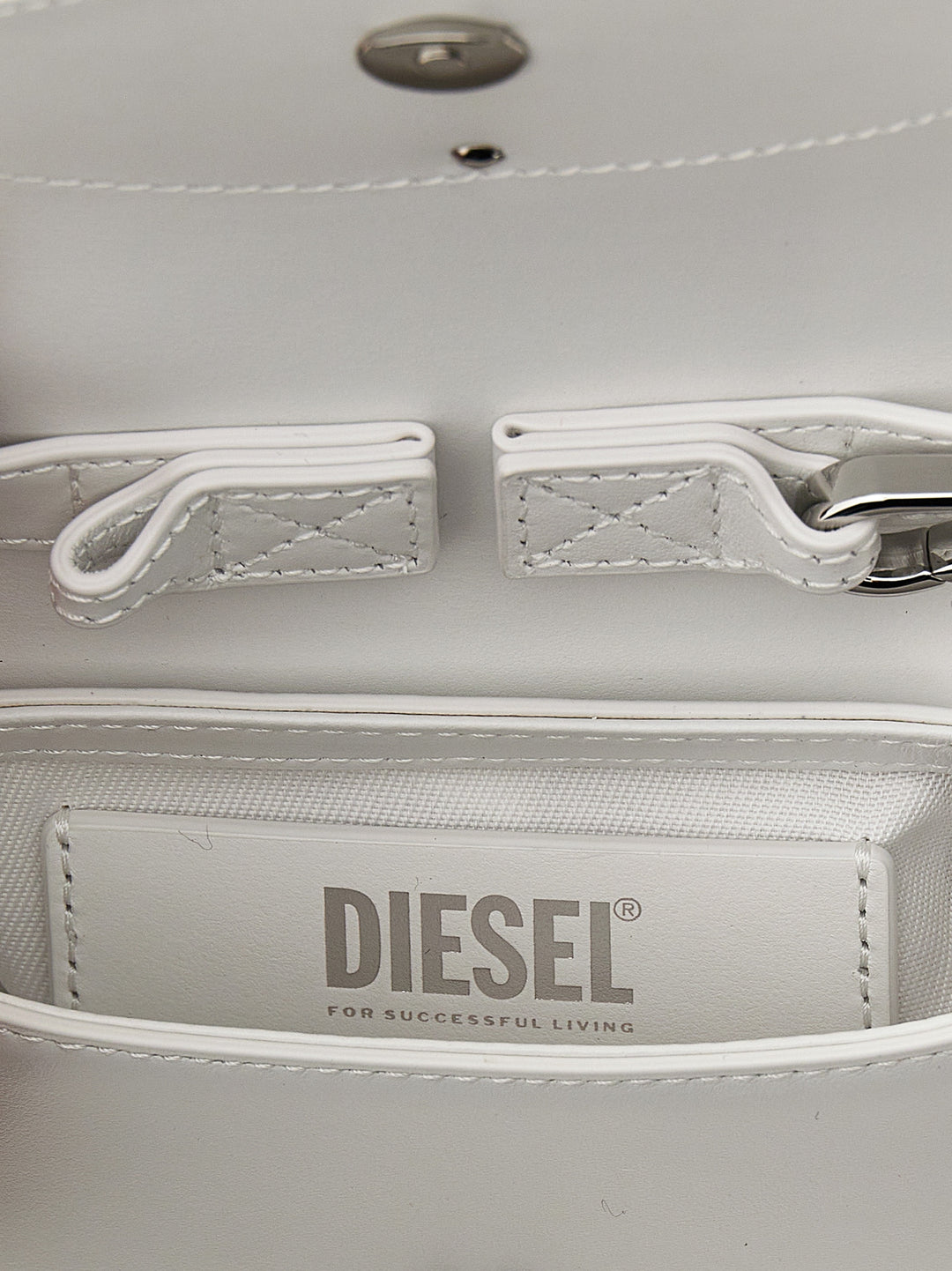 Diesel White Cowhide Handbag