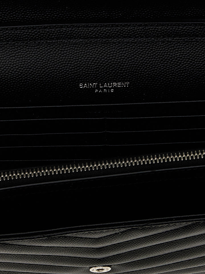 Saint Laurent Black Calfskin Clutch Bag