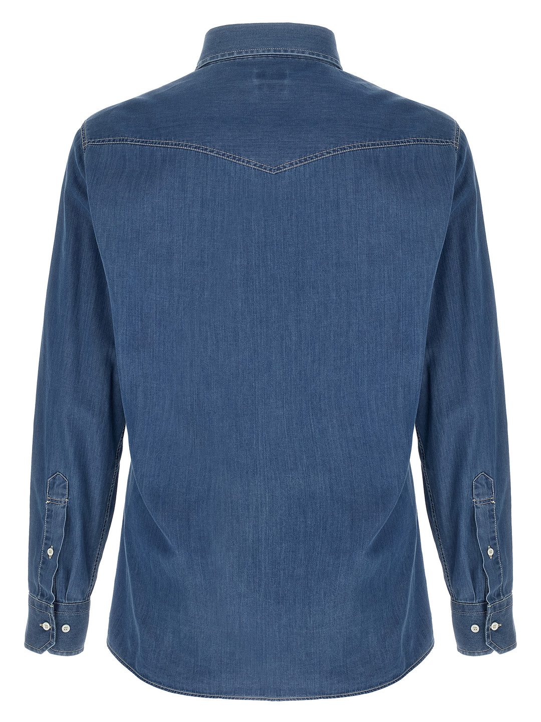 Brunello Cucinelli Blue Cotton Blouse