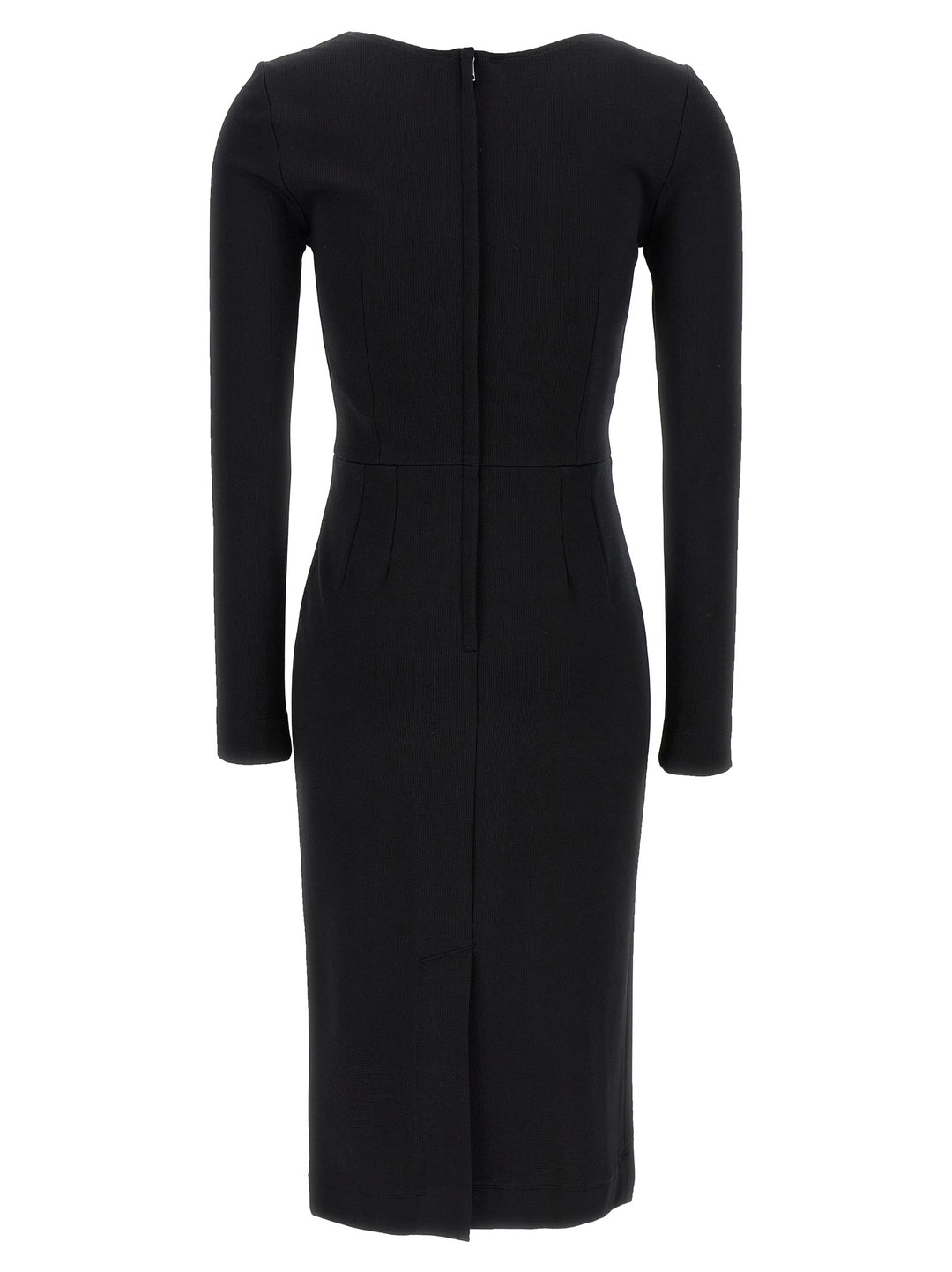 Dolce & Gabbana Black Viscose Midi Dress