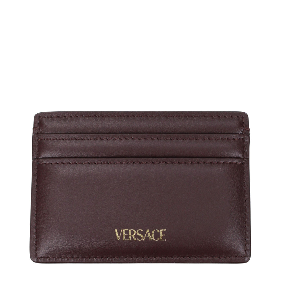 Versace Brown Leather Cardholder