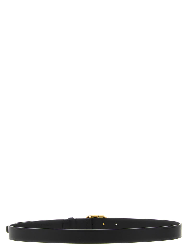 Balenciaga Black Calfskin Thin Belt