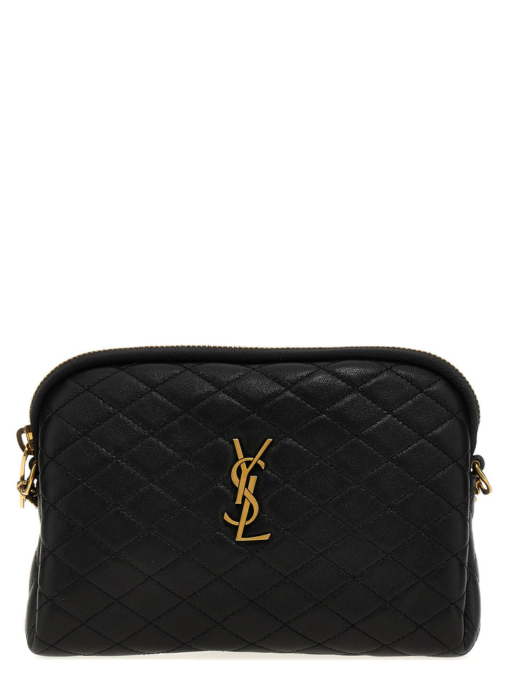Saint Laurent Black Lamb Leather Crossbody Bag