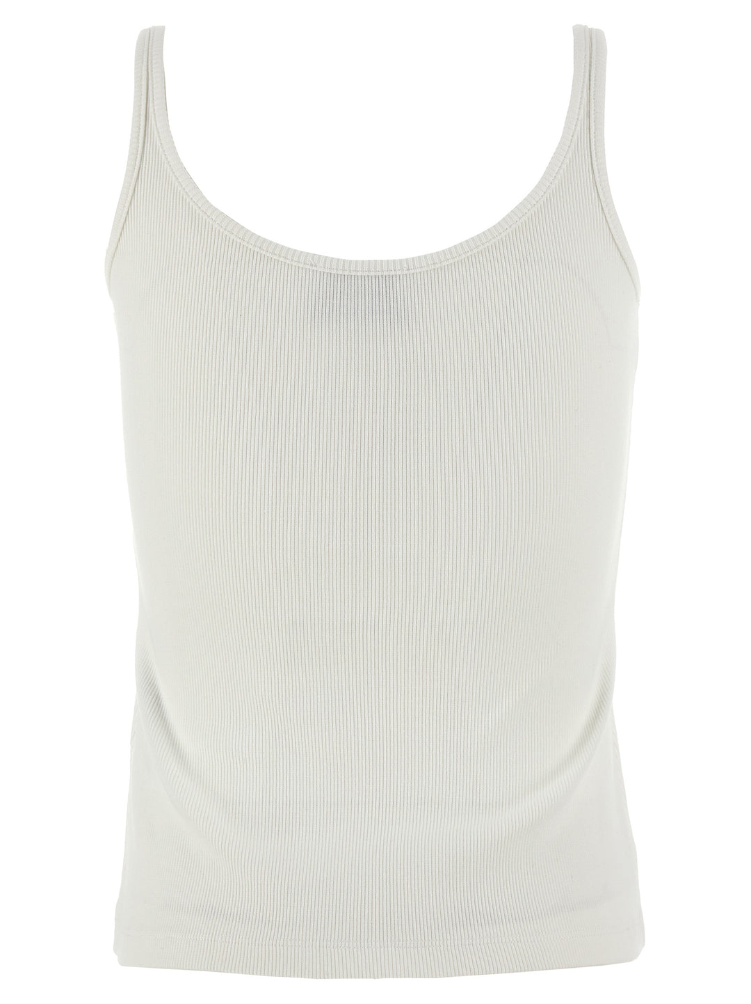 Off-White White Cotton Sleeveles T-Shirt