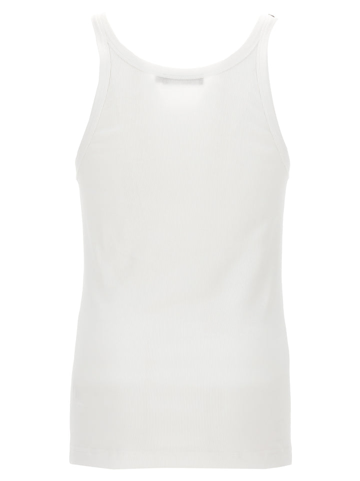Dolce & Gabbana White Cotton Tank Tops