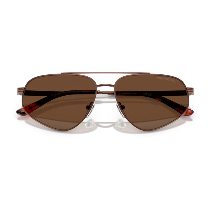 Emporio Armani Brown Metal Sunglasses