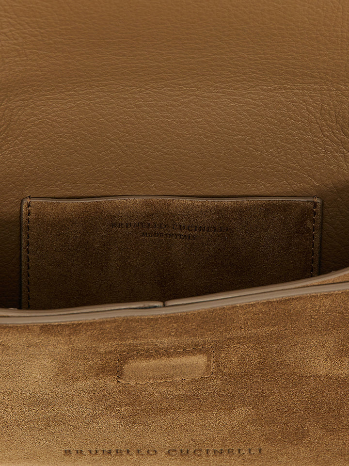 Brunello Cucinelli Brown Calfskin Clutch Bag