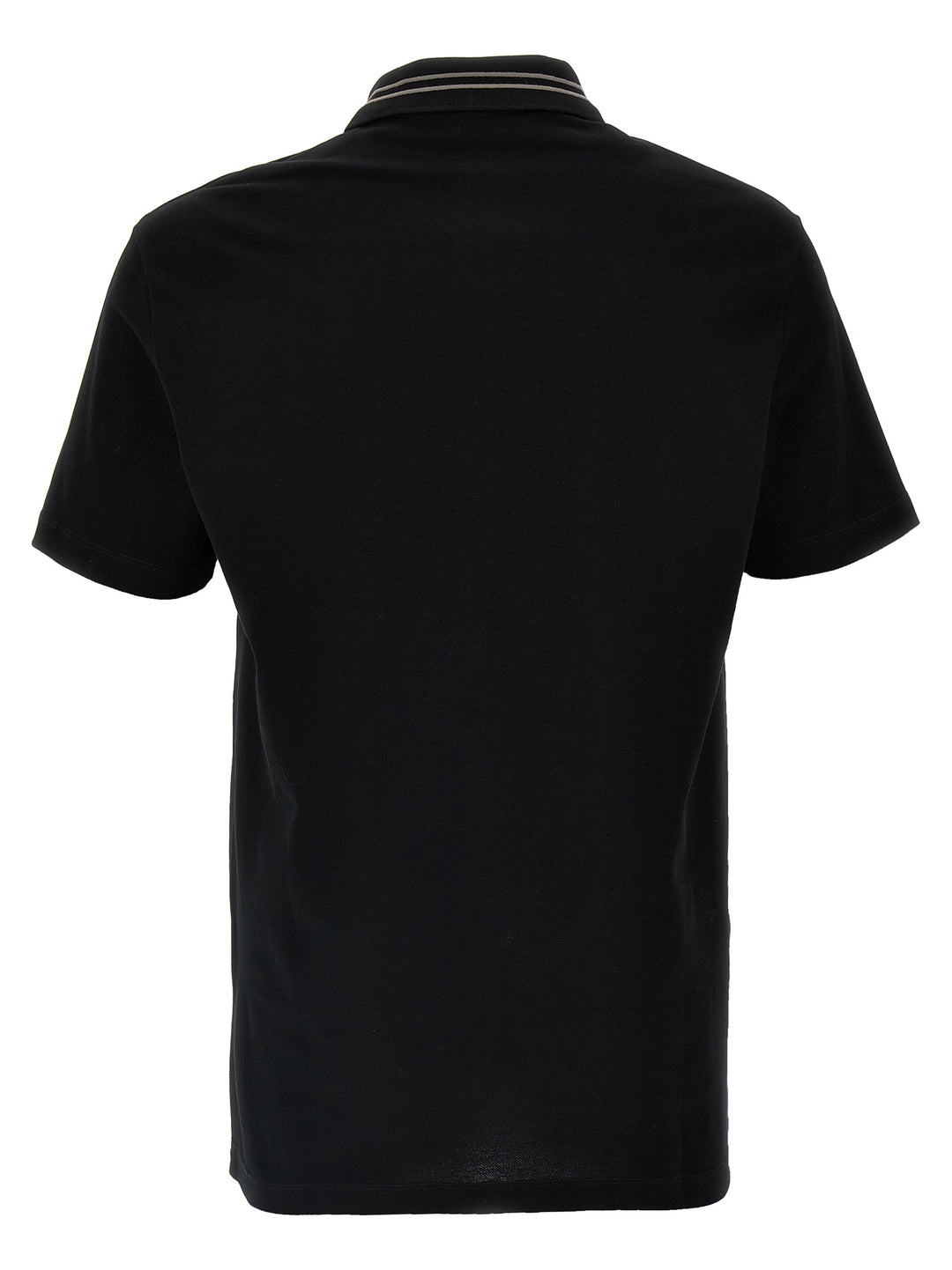 Versace Black Cotton Polo Shirt