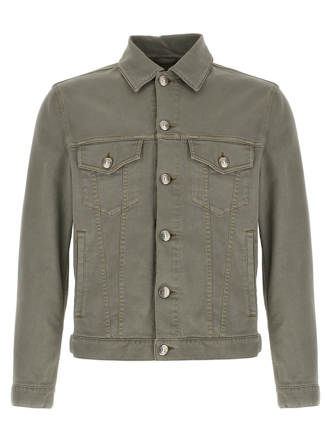 Brunello Cucinelli Gray Cotton Denim Jacket