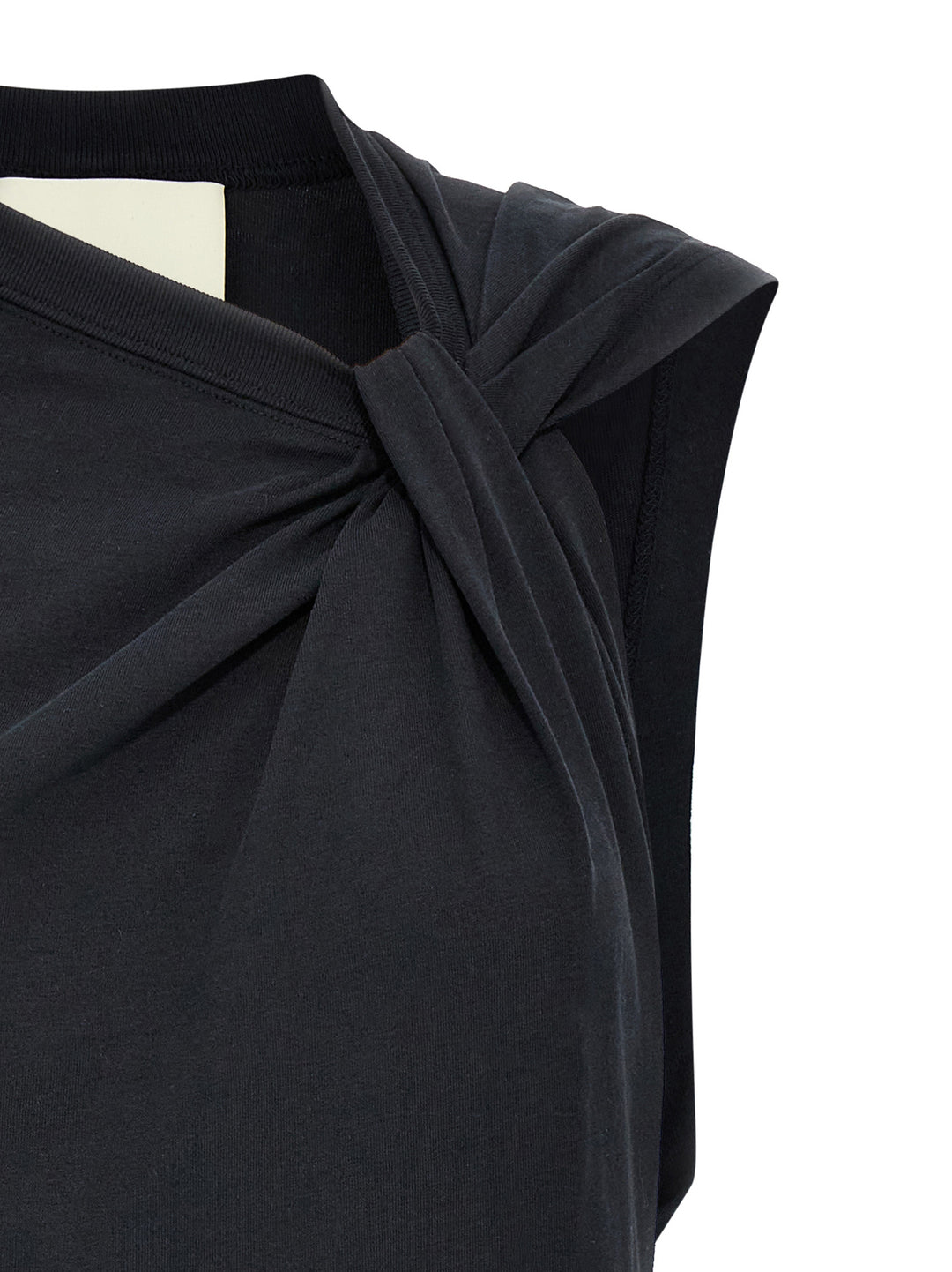 Isabel Marant Black Cotton Sleeveles T-Shirt